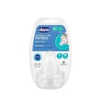 BICO DE MAMADEIRA PARA BEBE CHICCO SILICONE 2UN 6 MESES 20347000