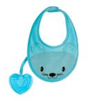 BABADOR COM MORDEDOR CHICCO FRESH BIB 3EM1 4 MESES AZUL 2582200