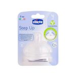 BICO DE MAMADEIRA PARA BEBE CHICCO SILICONE 2UN 4 MESES 81035