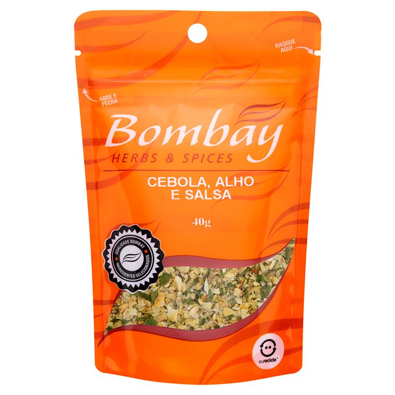 CEBOLA ALHO E SALSA BOMBAY POUCH 40G