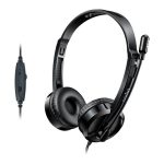 FONE DE OUVIDO RAPOO H100 COM MICROFONE 3.5MM BLACK