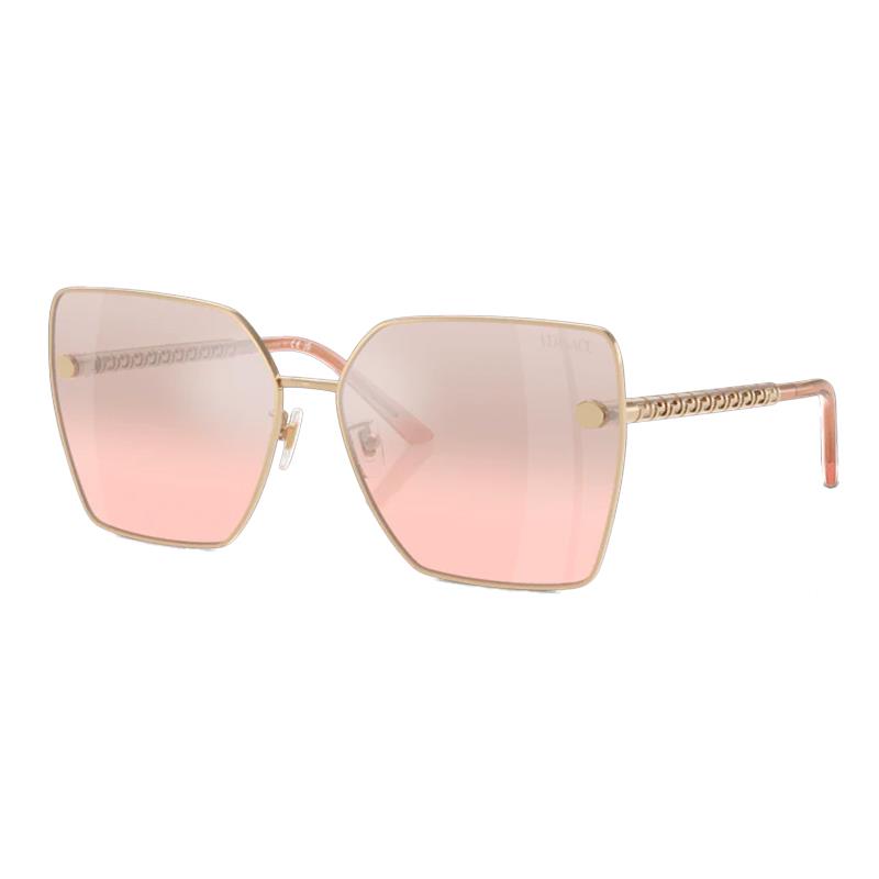 OCULOS DE SOL FEMININO VERSACE 0VE2270D 12527E TAM 63 DOURADO