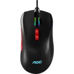 MOUSE GAMER C/FIO AOC RGB PRETO GM180B/LA