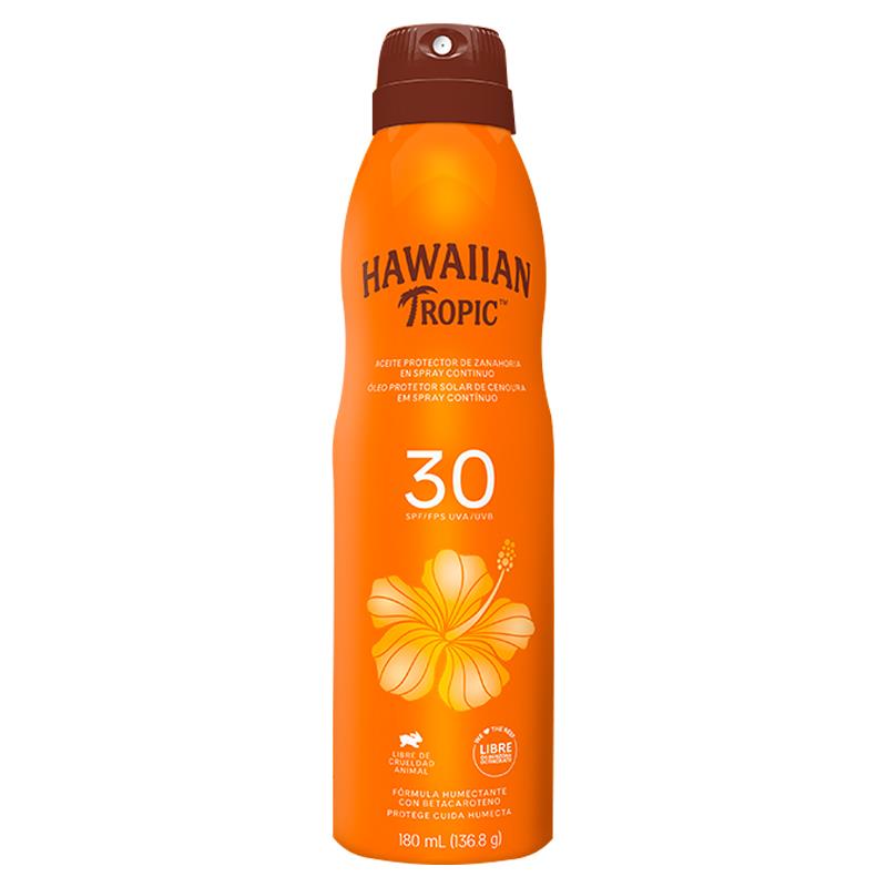 PROTETOR SOLAR HAWAIIAN TROPIC OLEO CENOURA EM SPRAY 30 SPF 180ML ART.8799