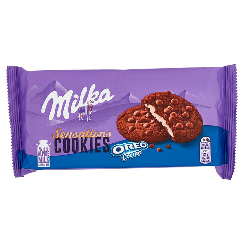 BISCOITO COOKIE MILKA CHOCOLATE CREME DE OREO 50435442 156G