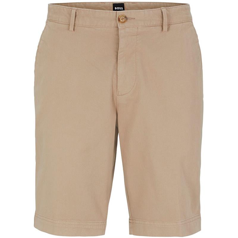 BERMUDA MASCULINA HUGO BOSS ADULTO BEGE ABERTO SLICESHORT 10248208 TAM 50