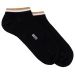 MEIA MASCULINO HUGO BOSS ADULTO PRETO 2P AS UNI STRIPE CC 10249325 01 TAM 40/46