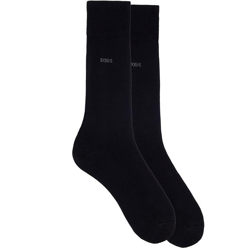 MEIAS MASCULINO HUGO BOSS ADULTO PRETO 2P RS UNI CC 50516616 10260369 01 TAM 40/46