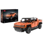 CARRINHO AUTOMODELO RASTAR HUMMER EV BRICKS RC 1/10 93600 LARANJA