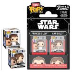 BONECO FUNKO POP BITTY STAR WARS PRINCESS LEIA/HAN SOLO 2PCS