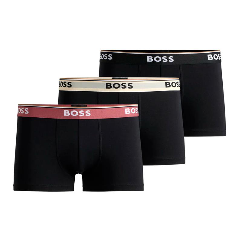 CUECA BOXER MASCULINO HUGO BOSS ADULTO TRUNK 3P POWER 10260726 01 MARROM TAM S