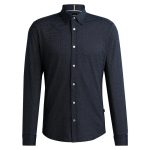 CAMISA MASCULINA HUGO BOSS ADULTO ML SHIRT CROANKENTC1243 10261411 01 AZUL ESCURO TAM M