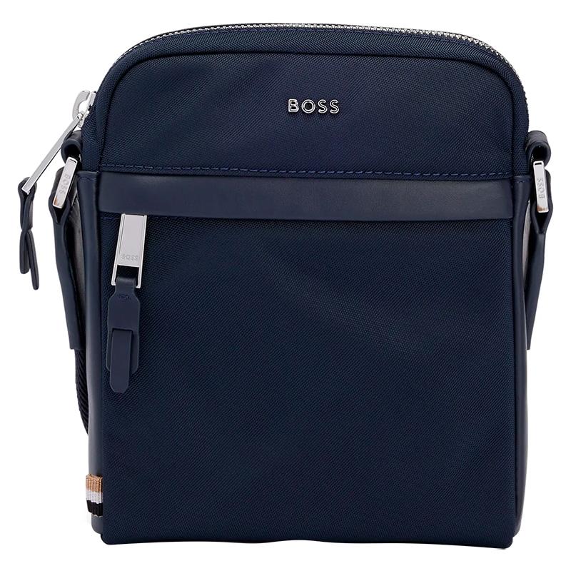 BOLSA MASCULINA HUGO BOSS REPORTER 10254488 01 AZUL ESCURO