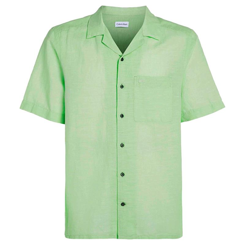 CAMISA MASCULINA CALVIN KLEIN ADULTO MC CUBANS/S SHIRT VERDE TAM S