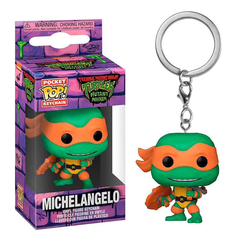 BONECO FUNKO POP CHAVEIRO TURTLES MUTANT MAYHEN MICHELANGELO 72330