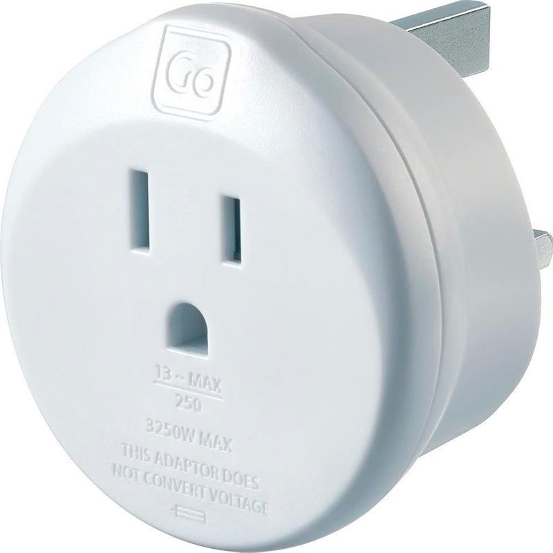 ADAPTADOR TOMACORRIENTES GO TRAVEL USA/UK
