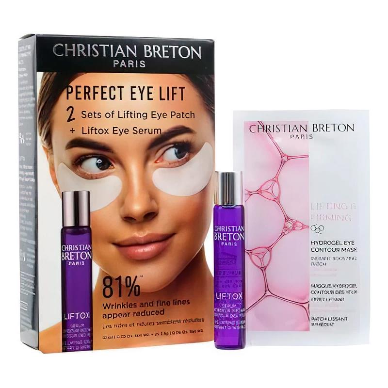 PATCHES PARA OS OLHOS + SERUM PARA LEVANTAMENTO DE OLHOS CHRISTIAN BRETON PERFECT EYE LIFT 0052