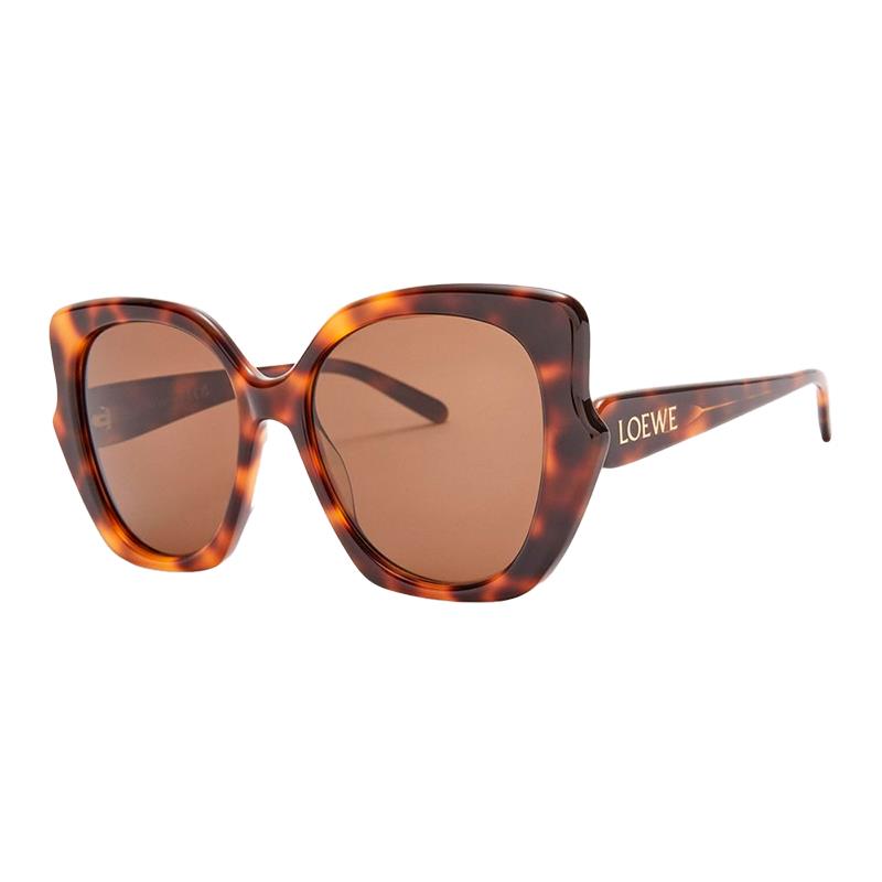 OCULOS DE SOL FEMININO LOEWE LW40133I5552E TAM 55 17 145 MARROM E TARTARUGA