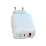 FONTE CARREGADOR QUANTA CARGA RAPIDA PD 45W QC 3.0 USB AC QTCCR45 BRANCO