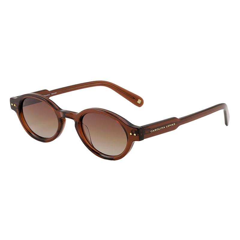 OCULOS DE SOL UNISSEX CAROLINA LEMKE TAM 46 23 145 CL940203 MARROM ESCURO