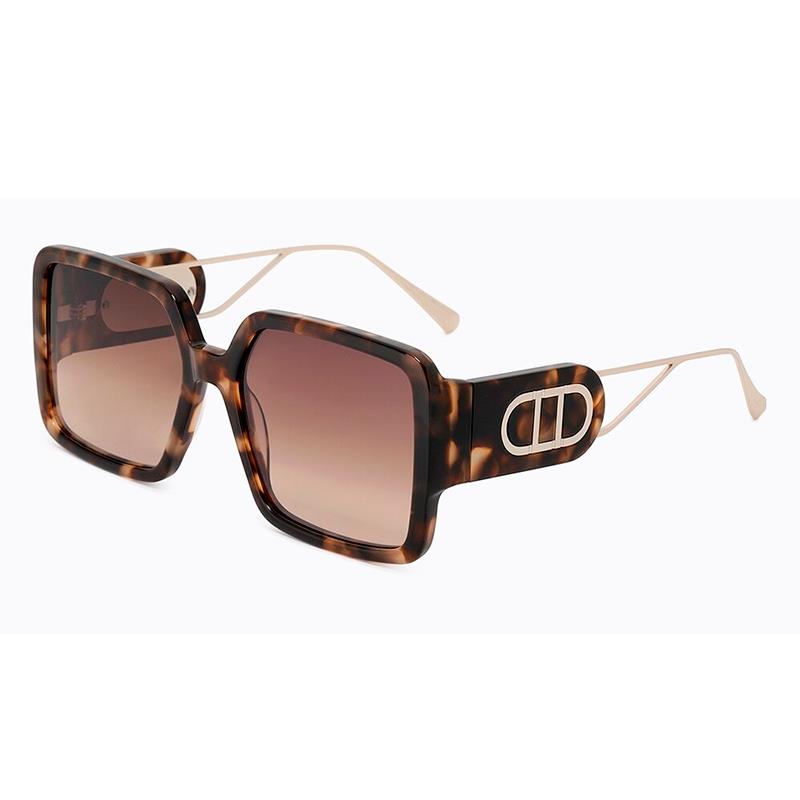 OCULOS DE SOL FEMININO CAROLINA LEMKE TAM 56 17 145 CL938402 MARROM BEGE DEMI