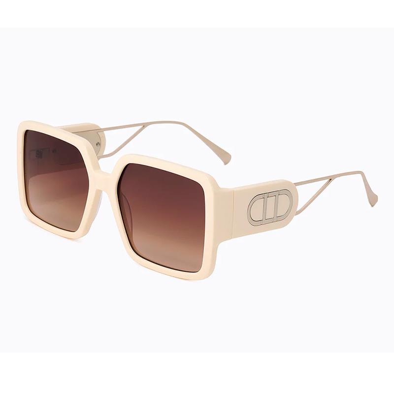 OCULOS DE SOL FEMININO CAROLINA LEMKE TAM 56 17 145 CL938403 BEGE CLARO