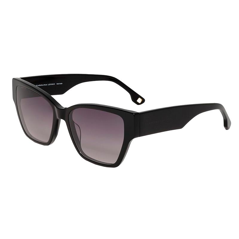 OCULOS DE SOL POLARIZADO FEMININO CAROLINA LEMKE BERLIN TAM 55 17 145 CL938201 SHINY BLACK
