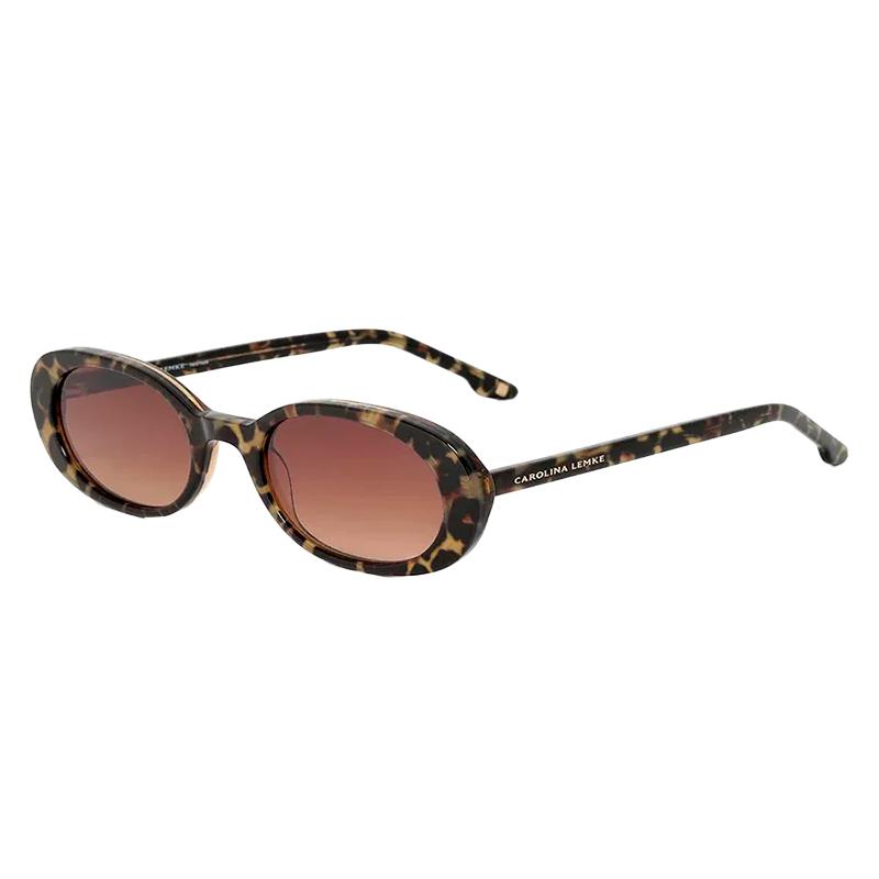 OCULOS DE SOL POLARIZADO FEMININO CAROLINA LEMKE BERLIN TAM 52 20 145 CL9194-04 DEMI LEO