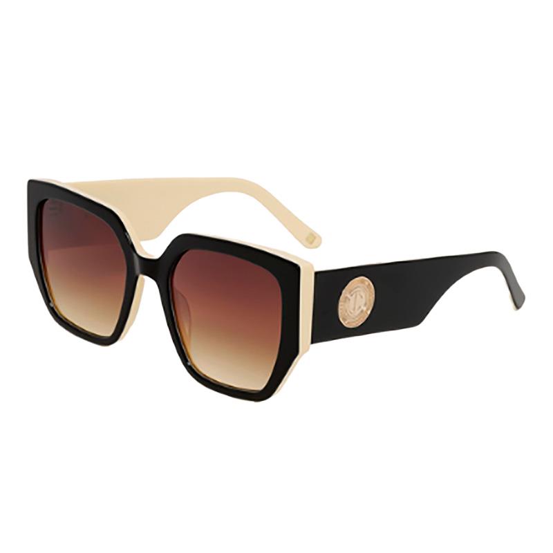 OCULOS DE SOL POLARIZADO FEMININO CAROLINA LEMKE BERLIN TAM 55 21 145 CL918704 BLACK BEIGE
