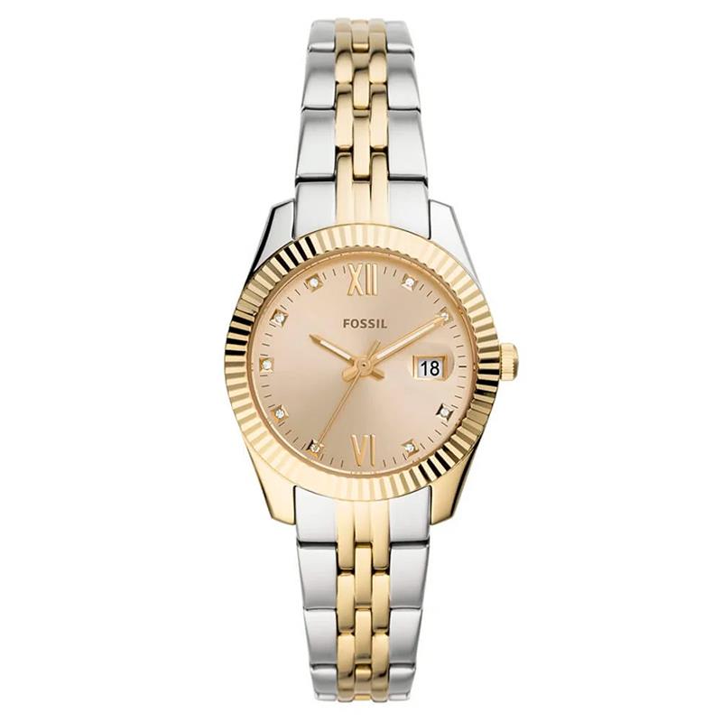 RELOGIO FEMININO FOSSIL ES4949 PRATA E OURO