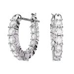BRINCOS DE ARGOLA SWAROVSKI MATRIX VITTORE 5633866 WHITE