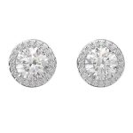 BRINCOS SWAROVSKI UNA STUD ROUND CUT PAVE 5648993 WHITE