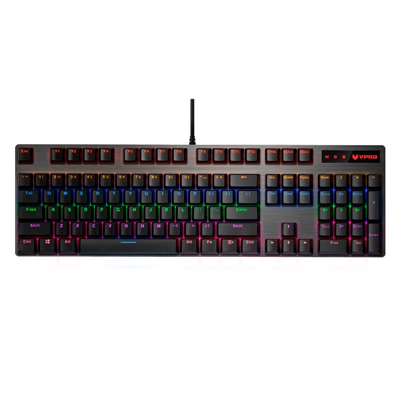 TECLADO GAMER S/FIO RAPOO COM LUZES LED V500PRO87 PRETO