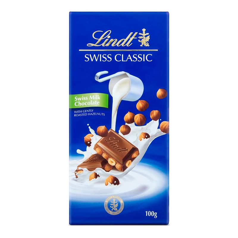 CHOCOLATE LINDT BARRA HAZELNUT 100G