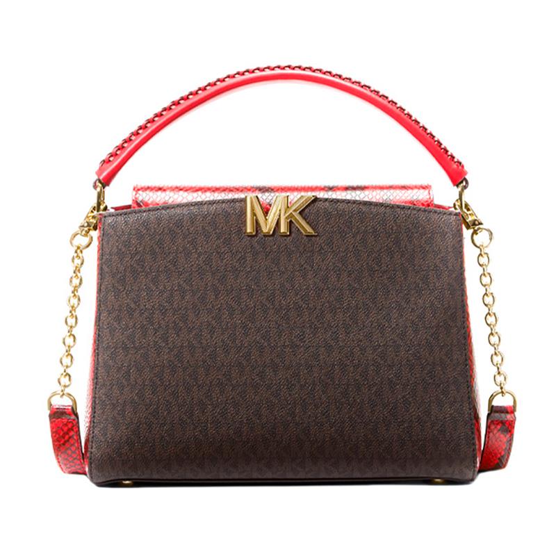 BOLSA FEMININA MICHAEL KORS 30H1GCDS6E-602 MARROM VERMELHO