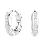 BRINCOS DE ARGOLA SWAROVSKI MATRIX MINI ROUND CUT 5701600 WHITE