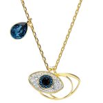 COLAR COM PINGENTE SWAROVSKI SYMBOLICA PENDANT 5701611 BLUE/MULTI GOLDTONE