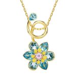 COLAR COM PINGENTE SWAROVSKI IDYLLIA PENDANT SMALL BUTTERFLY 5721326 MULTICOLOR GOLDTONE
