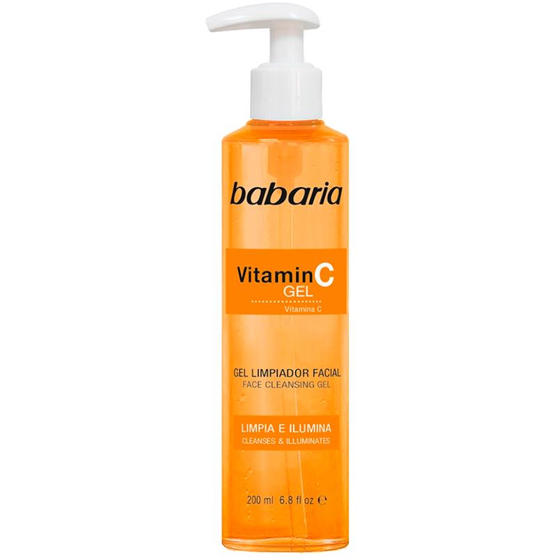 GEL DE LIMPEZA FACIAL BABARIA COM VITAMINA C 200ML