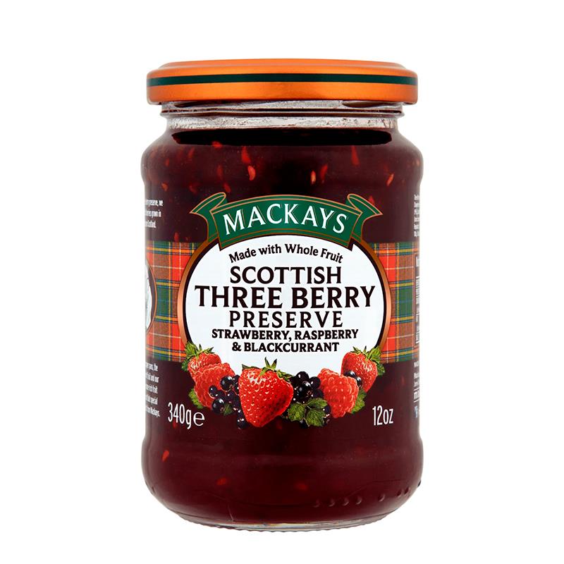 GELEIA MACKAYS THREE BERRY 340G
