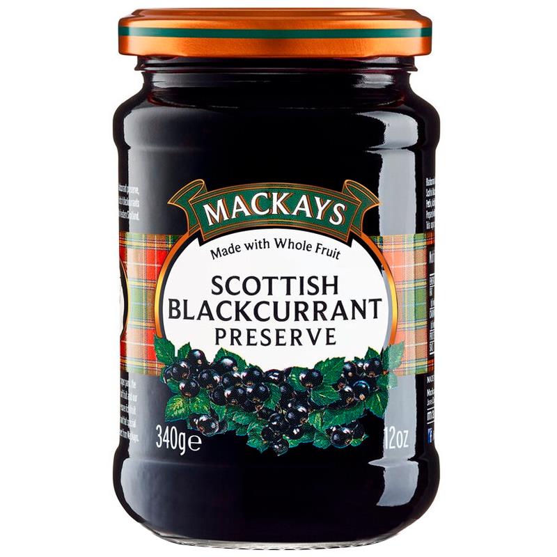 GELEIA MACKAYS BLACKCURRANT PRESERVE GROSELHA PRETA 340G