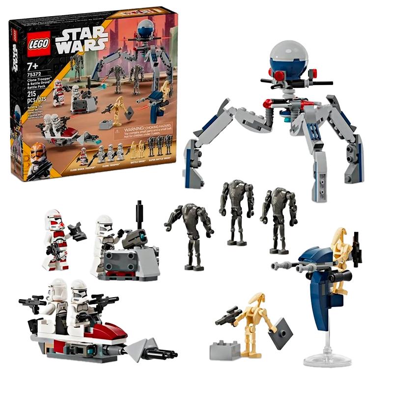 BRINQUEDO LEGO STAR WARS 75372 215 PCS CLONE TROOPER BATTLE DROID 4748083