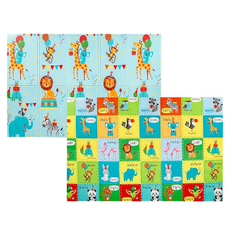 TAPETE PARA BEBE BUBA ATIVIDADES ANIMAL PARTY TAM 120CMX180CM 18090