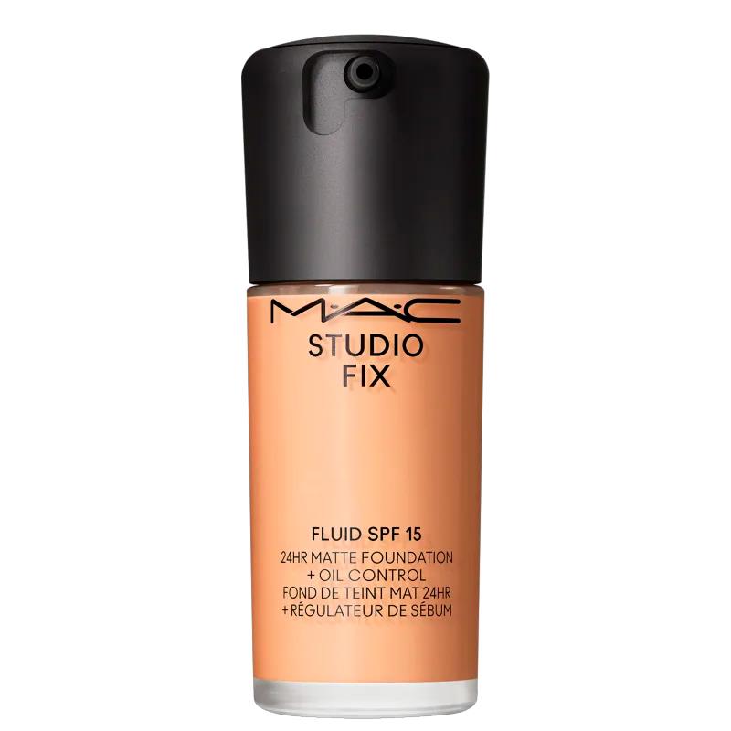 BASE DE MAQUIAGEM LIQUIDA FACIAL MAC STUDIO FIX FLUID BROAD SPECTRUM + OIL CONTROL SPF 15 NC35 30ML