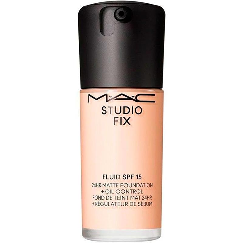 BASE DE MAQUIAGEM LIQUIDA FACIAL MAC STUDIO FIX FLUID BROAD SPECTRUM + OIL CONTROL SPF 15 NC5 SRMX52 30ML