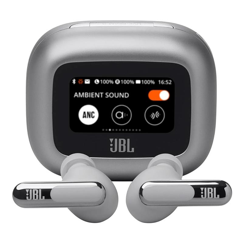 FONE DE OUVIDO S/FIO JBL LIVE BEAM 3 SILVER PRATA