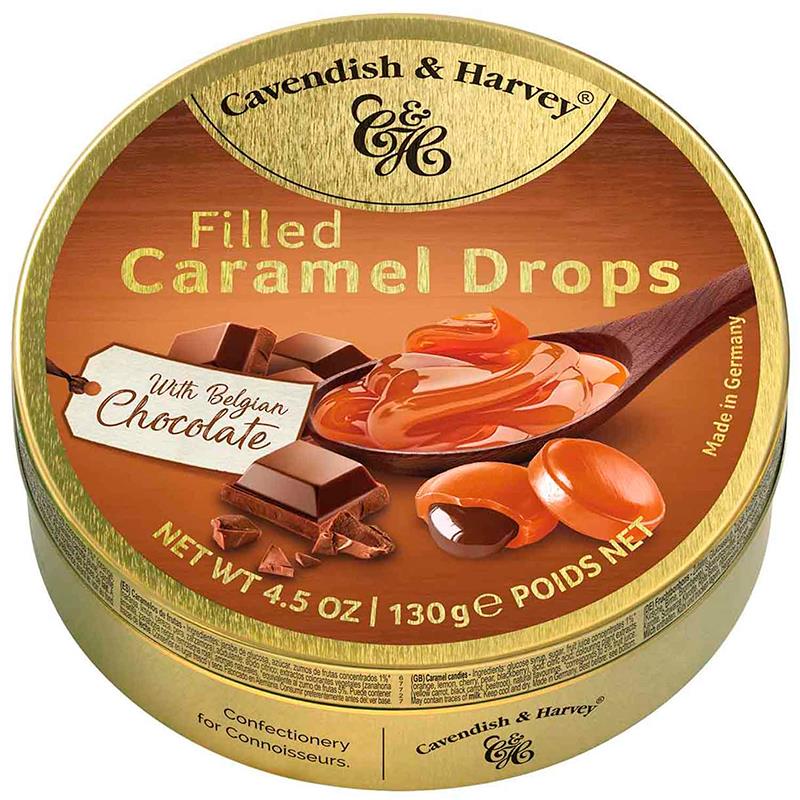 BALAS CAVENDISH CARAMEL DROPS CHOCOLATE 130G