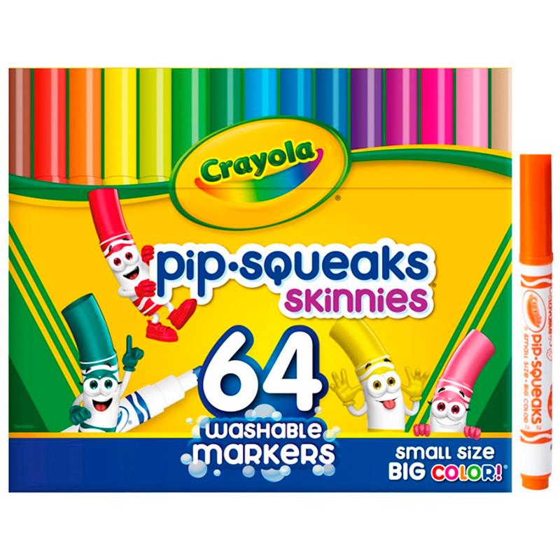 KIT CRAYOLA COM 64 MARCADORES LAVAVEIS C588.764