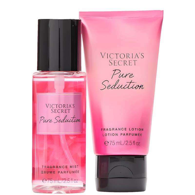 KIT COLONIA PERFUMADA VICTORIAS SECRET PURE SEDUCTION DT 75ML+CREME CORPORAL 75ML