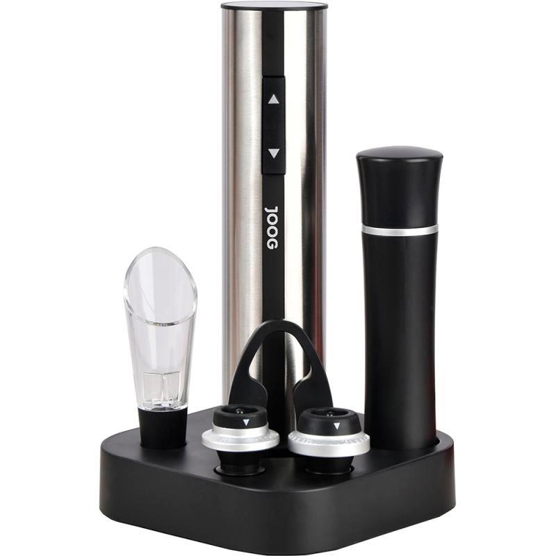 ABRIDOR ELETRICO DE VINHO JOOG JGEW3 PRATA/PRETO